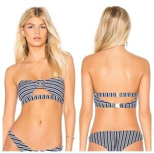 Kopper & Zink XS Riri Bikini Top Navy Stripe NWT